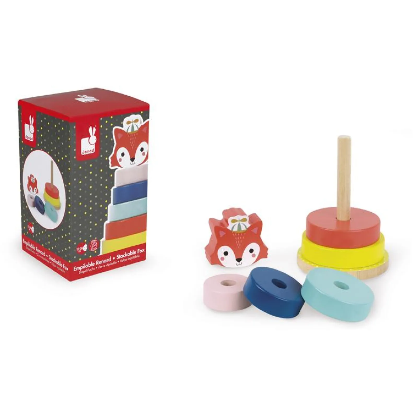 Kinder Little Helper Aktivitäts- und Lernspielzeug | Baby Forest Fox Stacker | Stapel- und Nestspielzeug