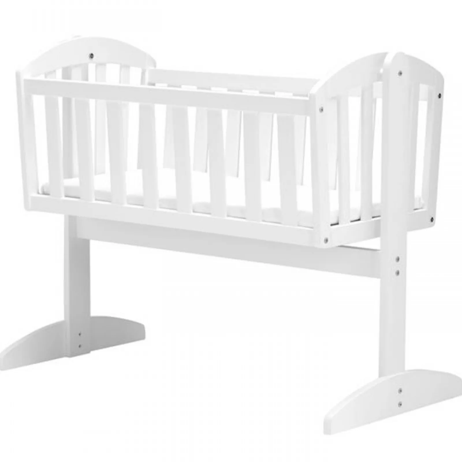 Kinder Little Helper Deluxe-Wiegenlied Für Neugeborene, Umweltfreundliches Holzbett Und Matratze | Klares Weiß