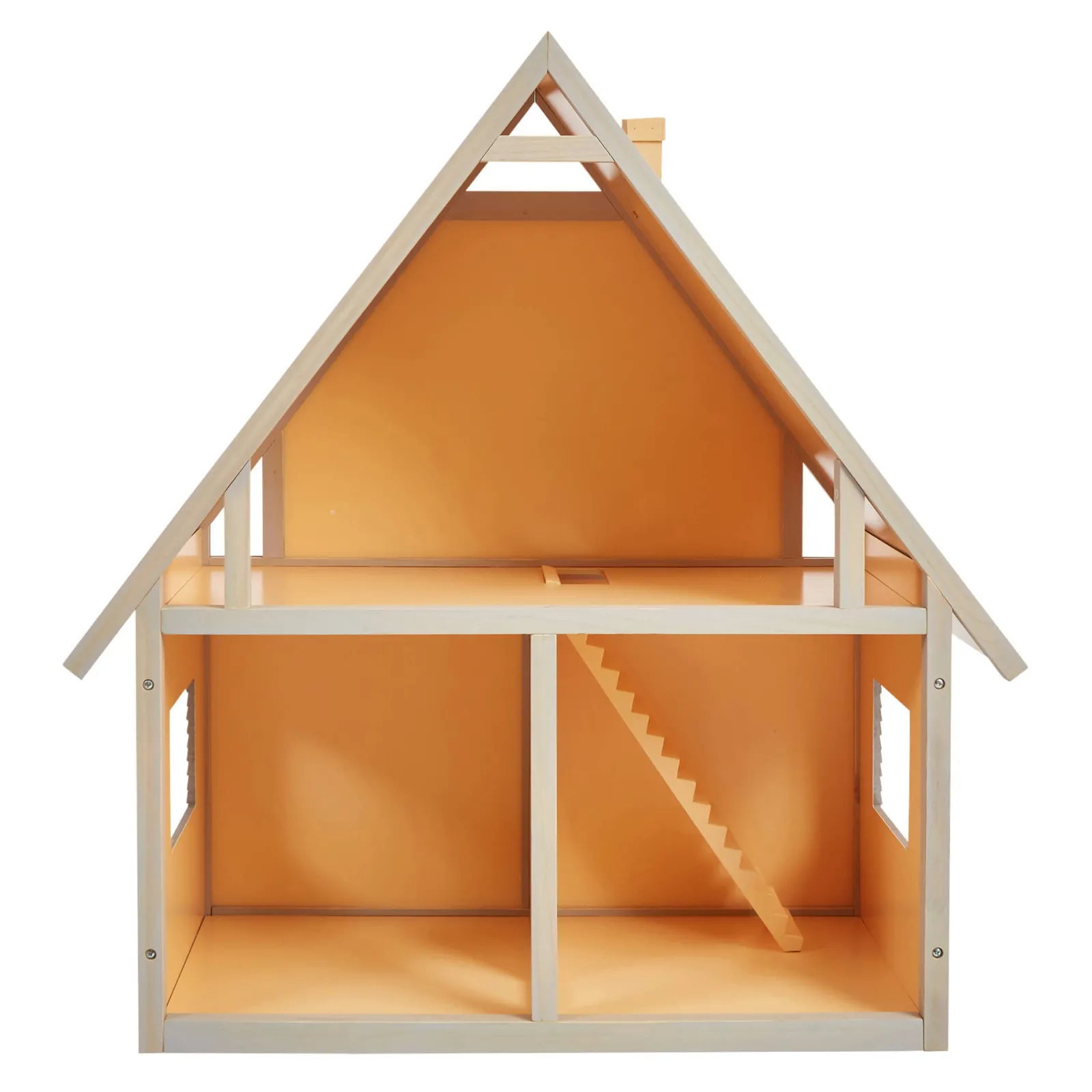 Little Helper Großes Montessori-Bücherregal aus Holz und Puppenhaus-Spielzeugaufbewahrung | 80 cm hoch x 77 cm breit