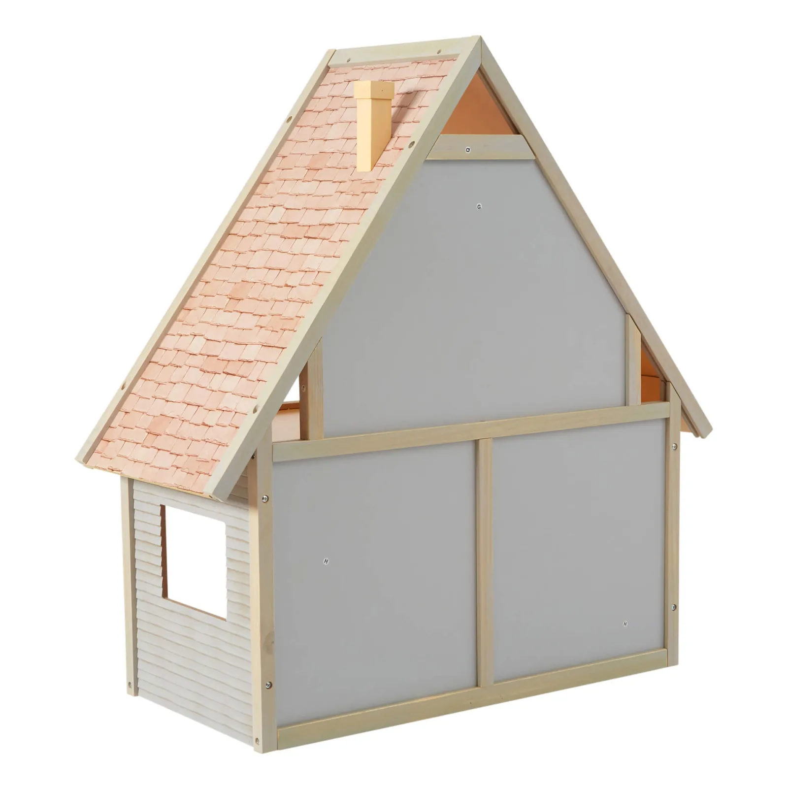 Little Helper Großes Montessori-Bücherregal aus Holz und Puppenhaus-Spielzeugaufbewahrung | 80 cm hoch x 77 cm breit