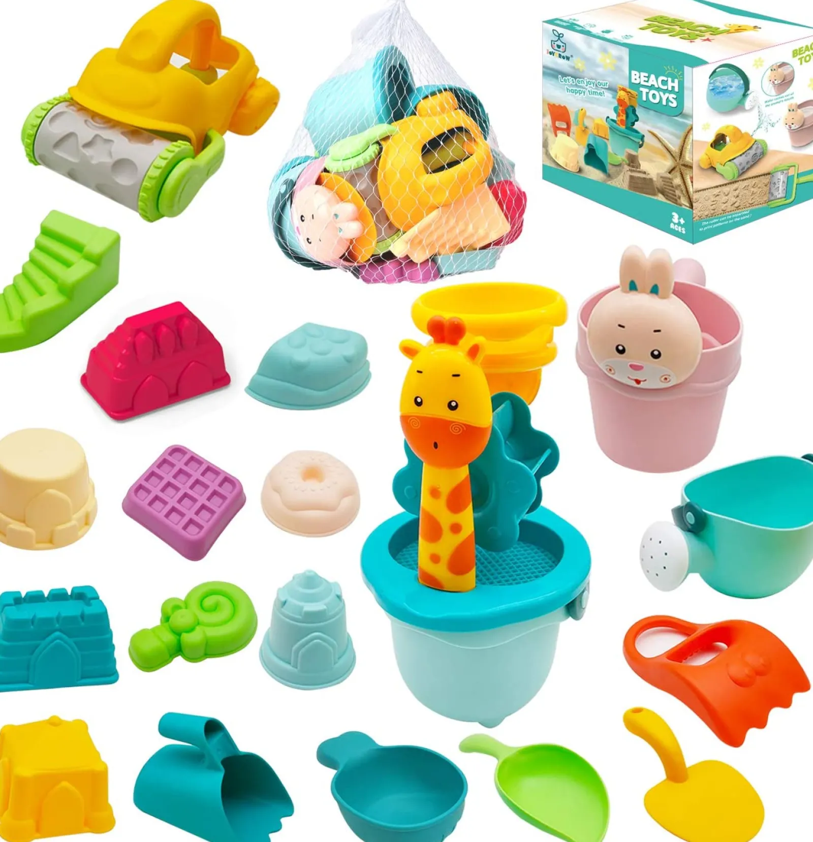 Little Helper Großes 21-teiliges Eimer- und Spaten-Set | Sand- und Wasserspiel | Outdoor-Kinderspielzeug für Sandkasten | 3 Jahre+