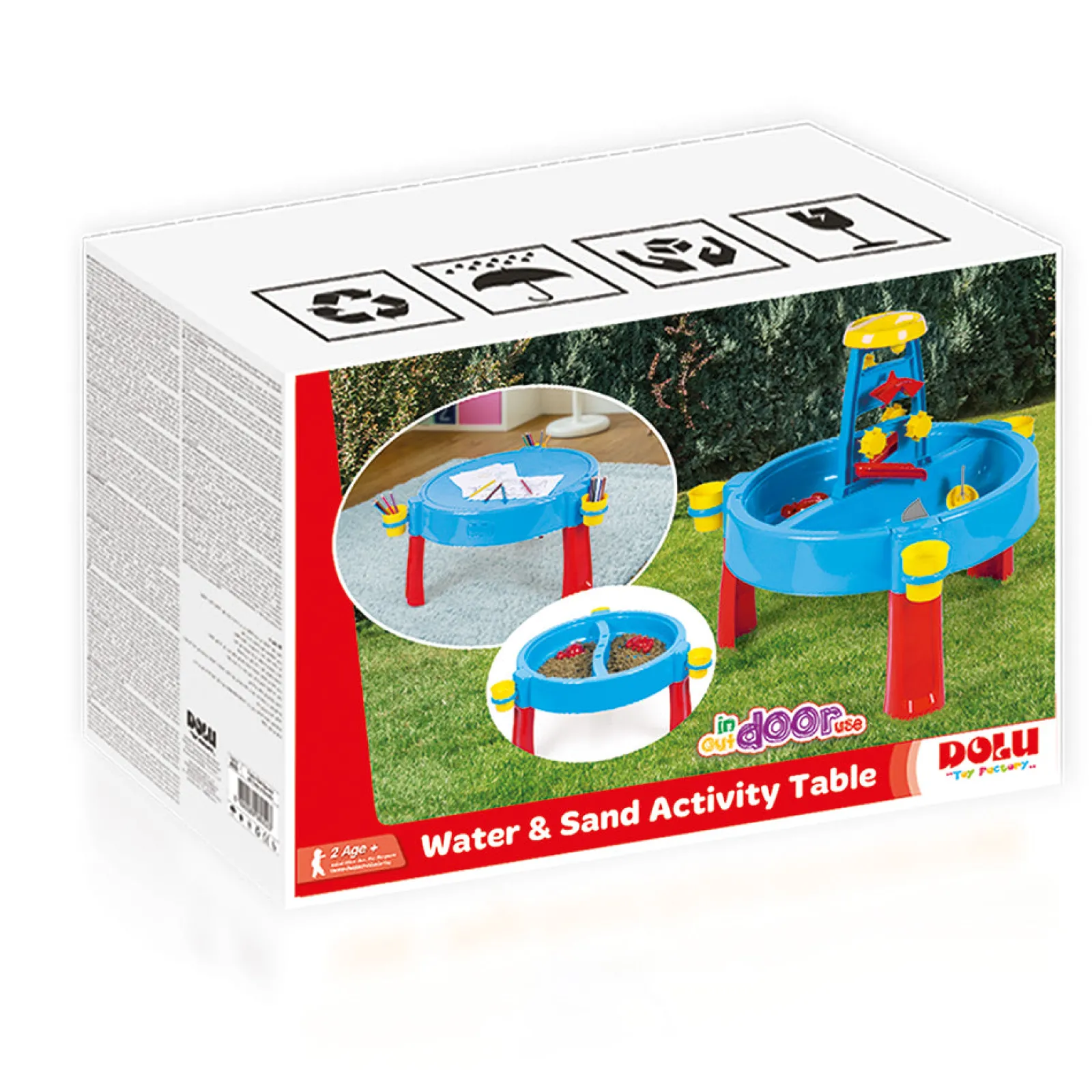 Little Helper 3-in-1 Sand- und Wassertisch für drinnen und draußen | Multi-Spielstation mit Malplatte