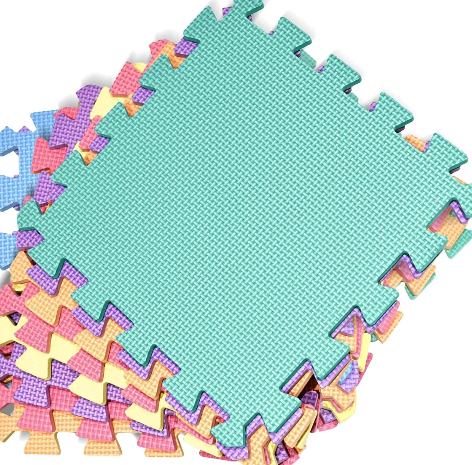 Kinder Little Helper Ineinander greifende Montessori-Spielbodenmatten aus dickem Schaumstoff | Puzzlematten für Babylaufställe und Spielzimmer | Macaron-Farben