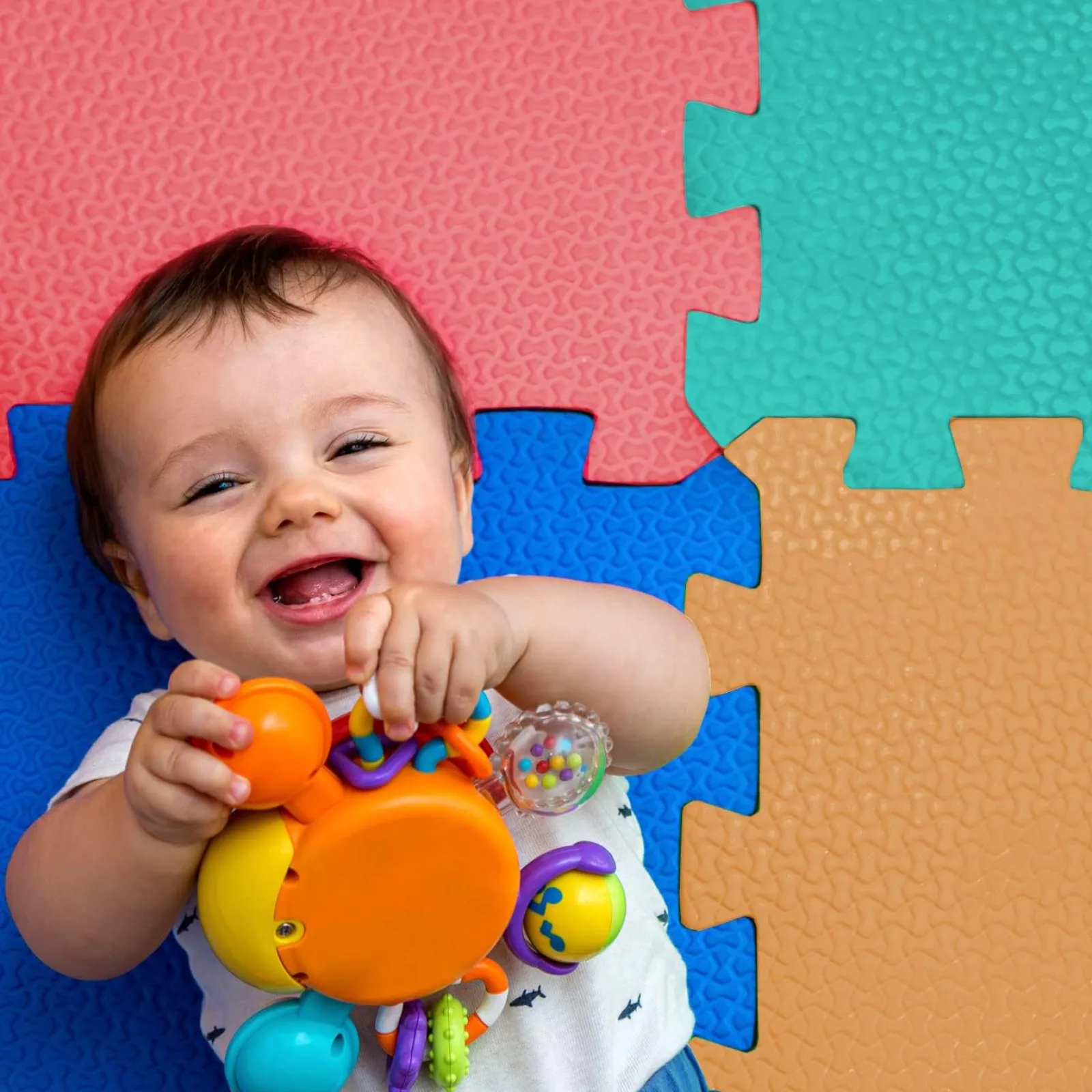 Kinder Little Helper Ineinander greifende Montessori-Spielbodenmatten aus dickem Schaumstoff | Puzzlematten für Babylaufställe und Spielzimmer | Macaron-Farben