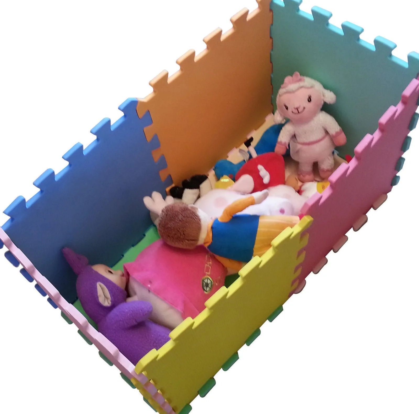 Kinder Little Helper Ineinander greifende Montessori-Spielbodenmatten aus dickem Schaumstoff | Puzzlematten für Babylaufställe und Spielzimmer | Mehrfarbig
