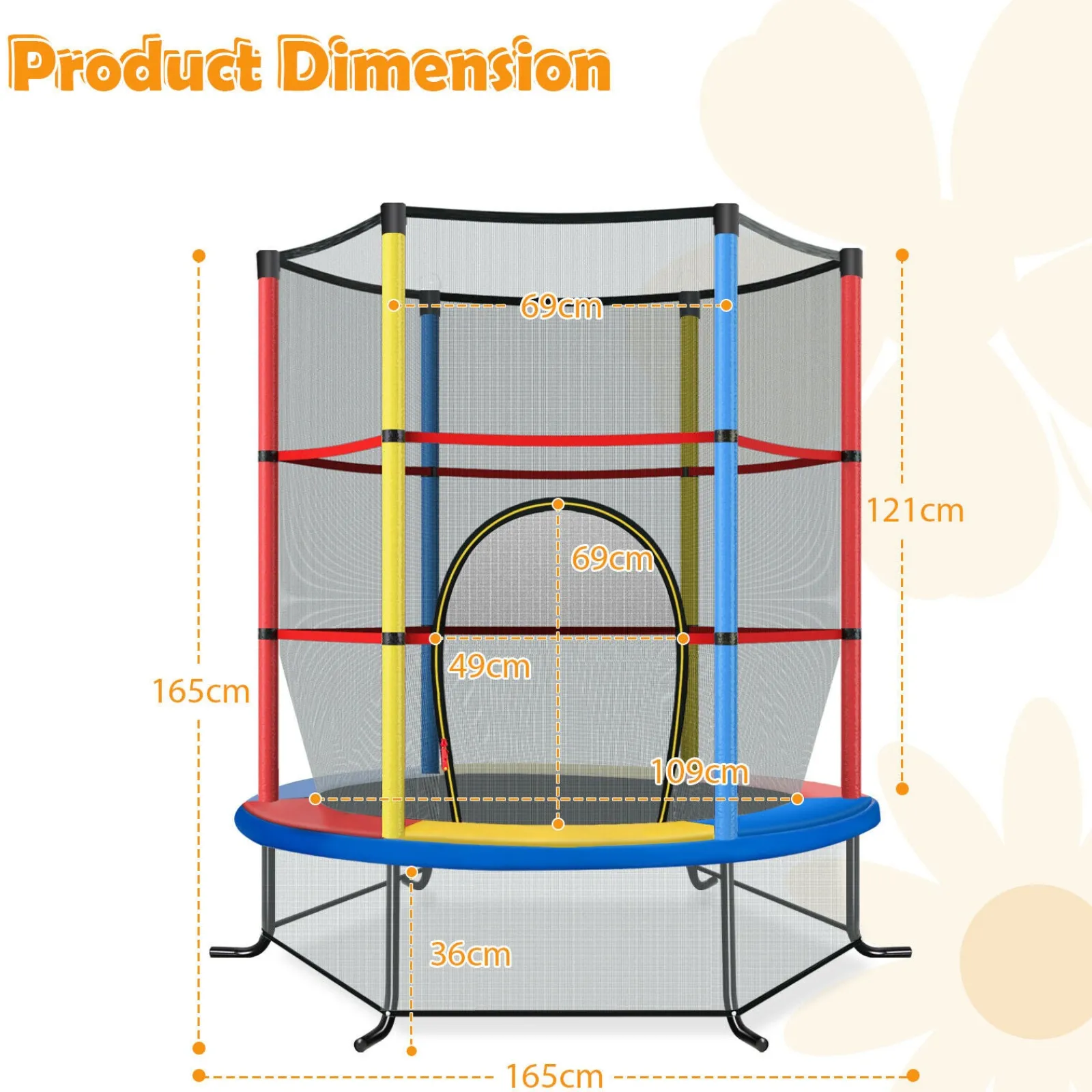 Little Helper Kleines 6-Fuß-Trampolin mit vielen Sicherheitsfunktionen | Kleines Trampolin | Trampolin für drinnen oder draußen