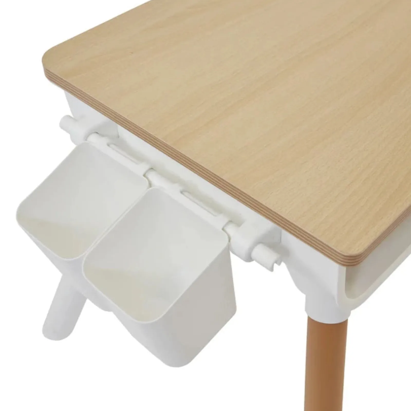 Kinder Little Helper Mitwachsender, höhenverstellbarer Montessori-Kindertisch und -stuhl im skandinavischen Design | Natur | 2–8 Jahre