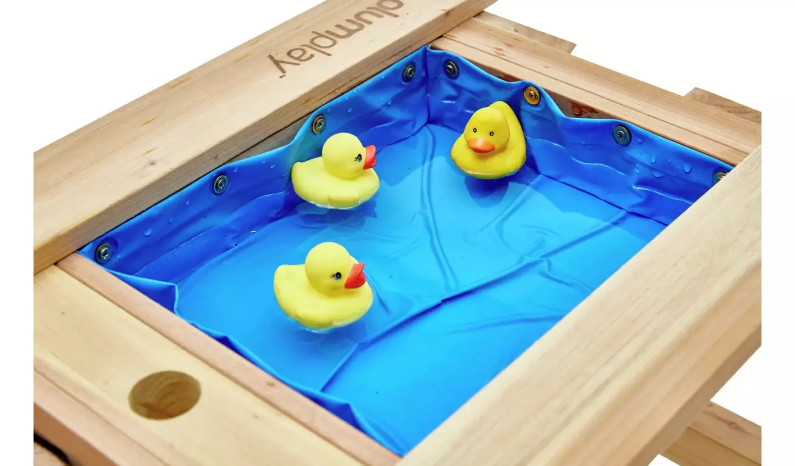 Little Helper Montessori 4-in-1 FSC Eco Conscious Holz 4-Sitzer-Picknickbank | Wasserstation | Sandkasten & Matschküche + Deckel | 18m+