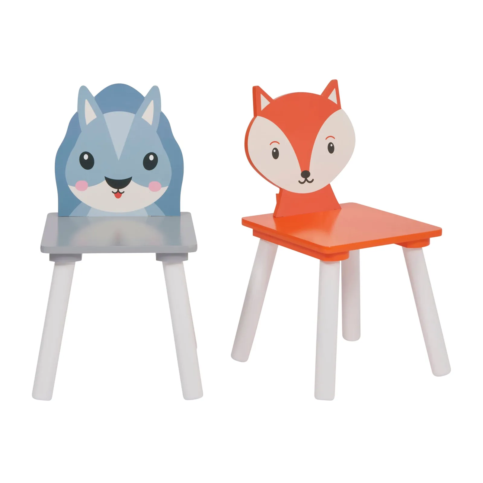 Kinder Little Helper Tisch- und Stuhlset „Forest Friends“ für Kinder | Fuchs und Eichhörnchen | Ab 2 Jahren