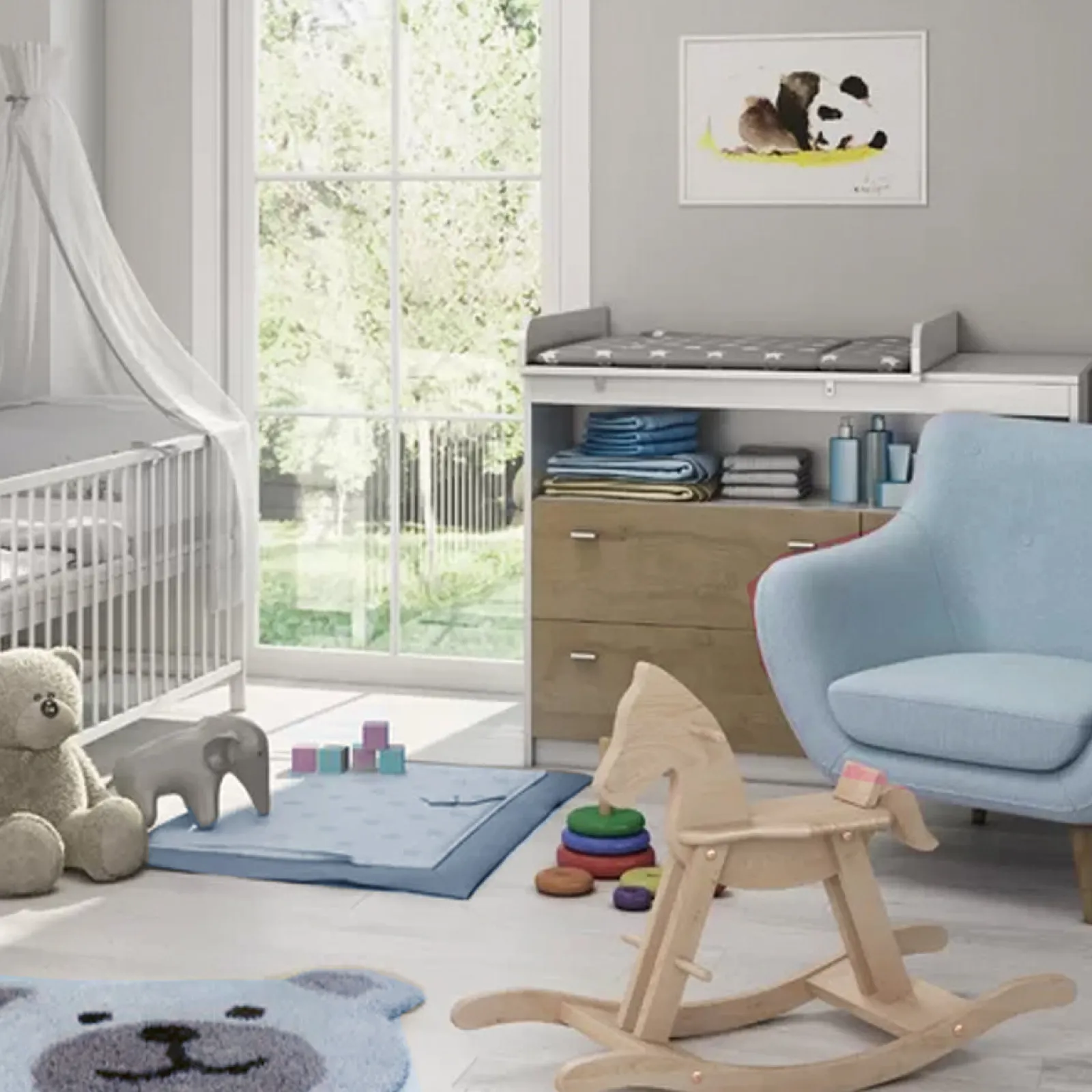Kinder Little Helper Umweltfreundliche Wickelkommode Aus Sonoma-Eichenholz | Aufbewahrungstaschen | Schrank Und 2 Schubladen | Abnehmbarer Aufsatz | Weiß Und Eiche